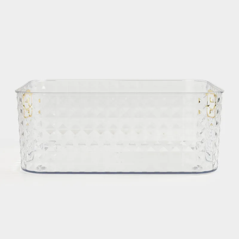 Жәшік-органайзер, 27х21х10 см, шаруашылық, алтын тұтқалары бар, пластик, Kandy, image-5