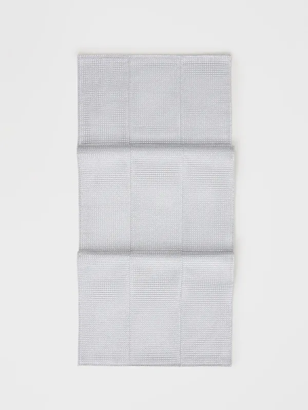 Үстел төсеніші, 40х160 см, страздары бар, полиэстер/пластик, күміс, Rhinestones, image-0