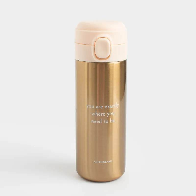 Термо саптыаяқ, 400 мл, болат, алтын, Classic gold, image-0