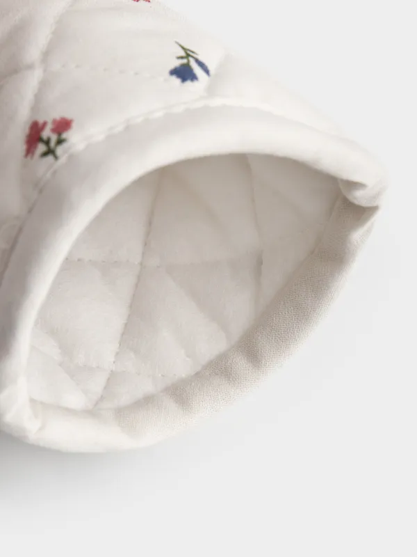 Прихватка, 13x13 см, двойная, хлопок, бежевая, Цветы, El flora, image-3