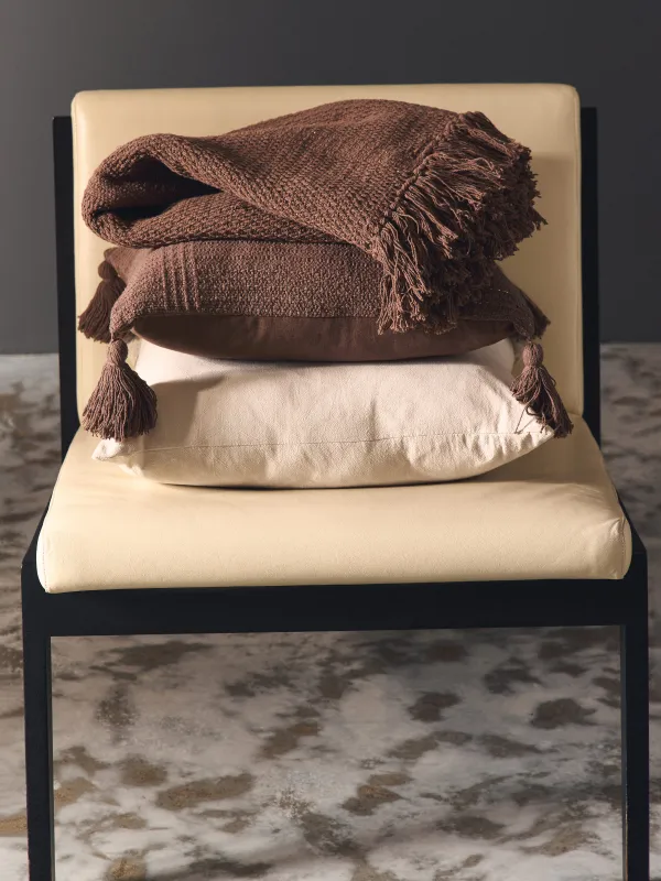 Жамылғы, 130x170 см, шашағы бар, мақта/люрекс, қоңыр, Тор, Strike, image-5