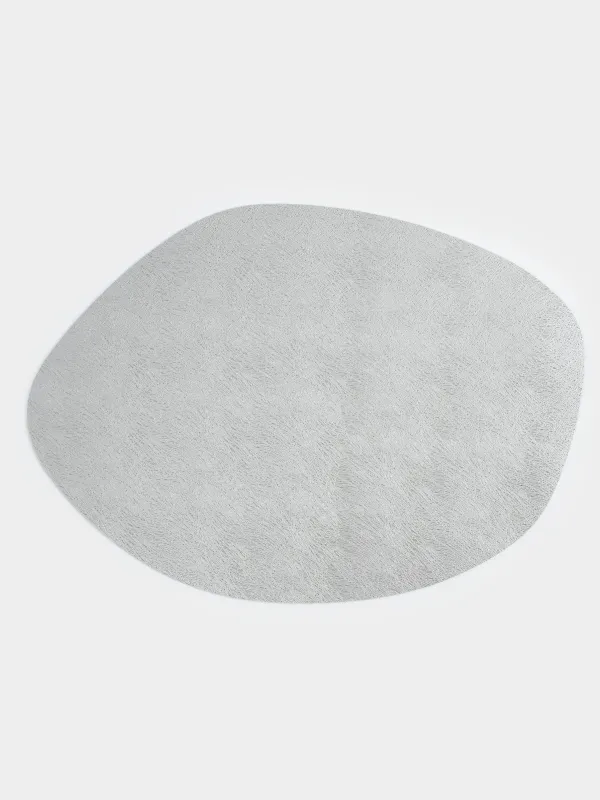 Салфетка под приборы, 31x43 см, двусторонняя, ПВХ, фигурная, серебристая/золотистая, Rock, image-0