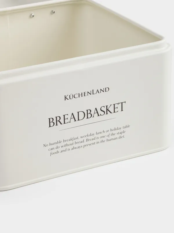 Нан қорабы, 20х20х14 см, металл/ағаш, шаршы, сүт, Breadbasket, Course, image-2