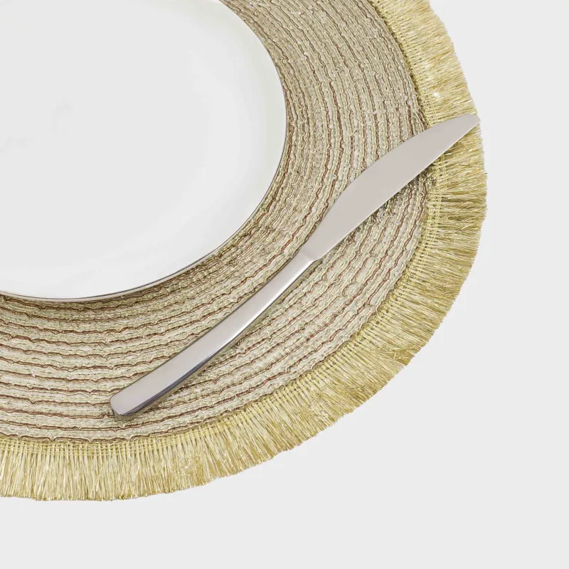 Аспаптарға арналған майлық, 38 см, жиегі бар, полиэстер, дөңгелек, алтын, Rotary shine, image-2