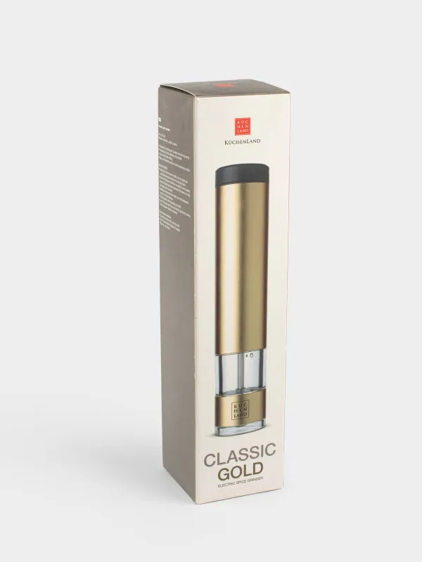 Дәмдеуіш диірмені, 22 см, электр, металл/пластик, LED W, алтын, Piquant, image-4