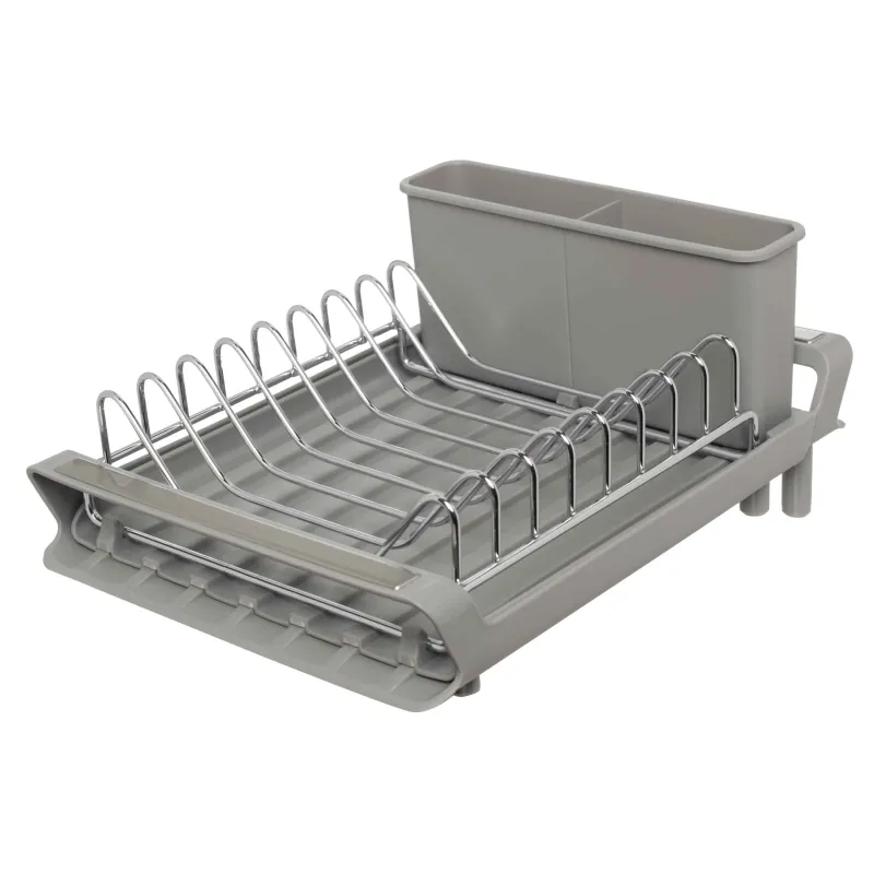 Ыдыс кептіргіш, 28 / 47х20 см, жылжымалы паллет, болат / пластик, сұр, құрғақ жаңа