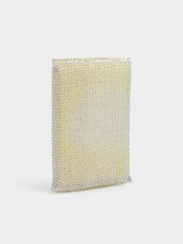 Ыдыс жууға арналған губка, 12х8 см, 2 дана, дакрон/көбік резеңке, алтын/күміс, Clean, image-4