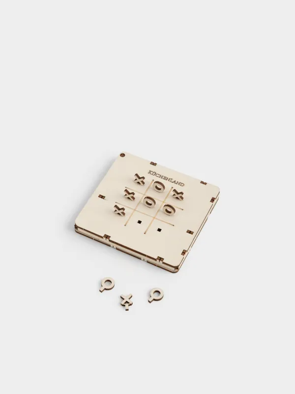 Үстел ойыны, 11х10 см, дойбы/шахмат/крестики-нолики, ағаш, Hobby light, image-3