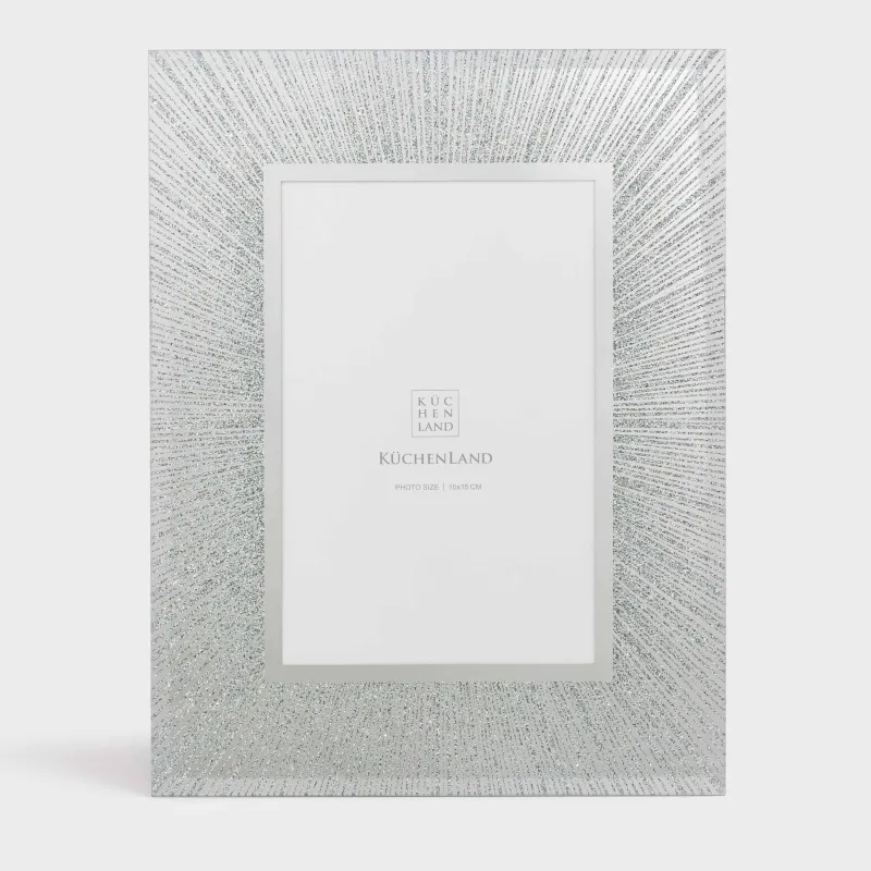 Фоторамка, 17х22 см, стекло, Серебристые полосы, Actress, image-1