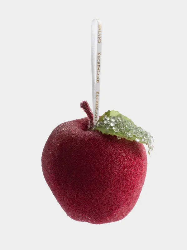 Игрушка елочная, 10 см, пенопласт, красная, Яблоко, Fruits, image-2