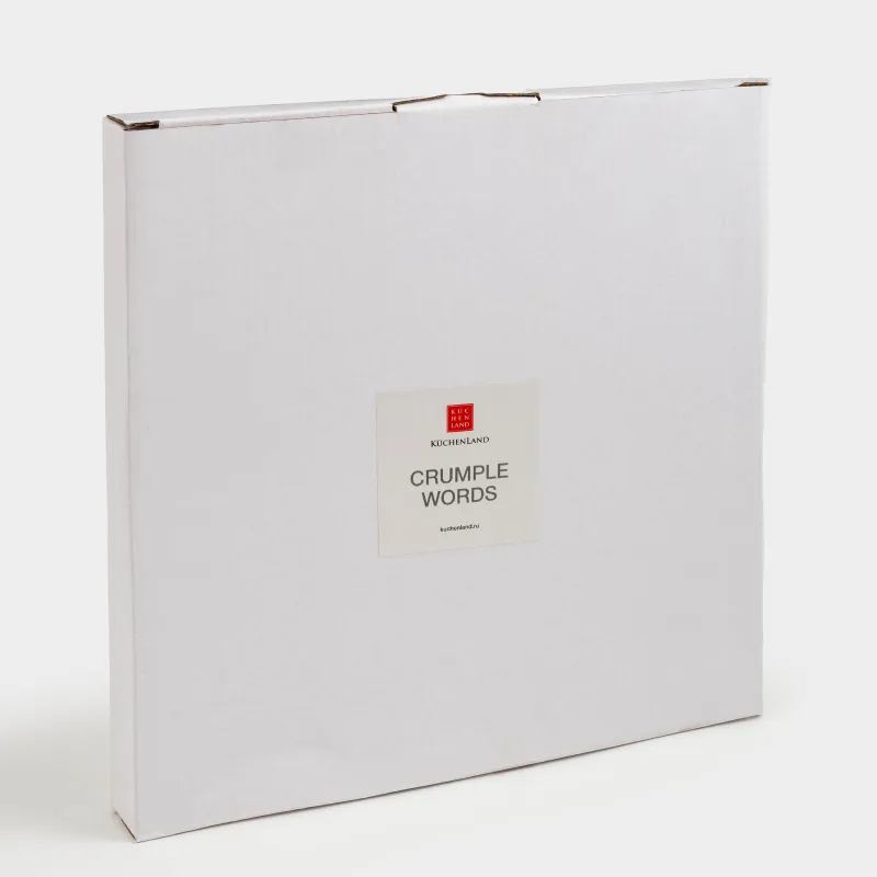 Түскі ас тәрелкесі, 27 см, фарфорP, сүт түстес, Enjoy the moment, Crumple words, image-4