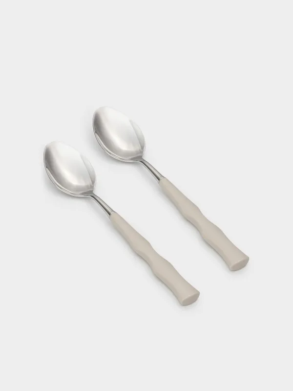 Ас қасығы, 2 дана, болат/пластик, сарғылт-қоңыр, Иілімдер, Toronto, image-1