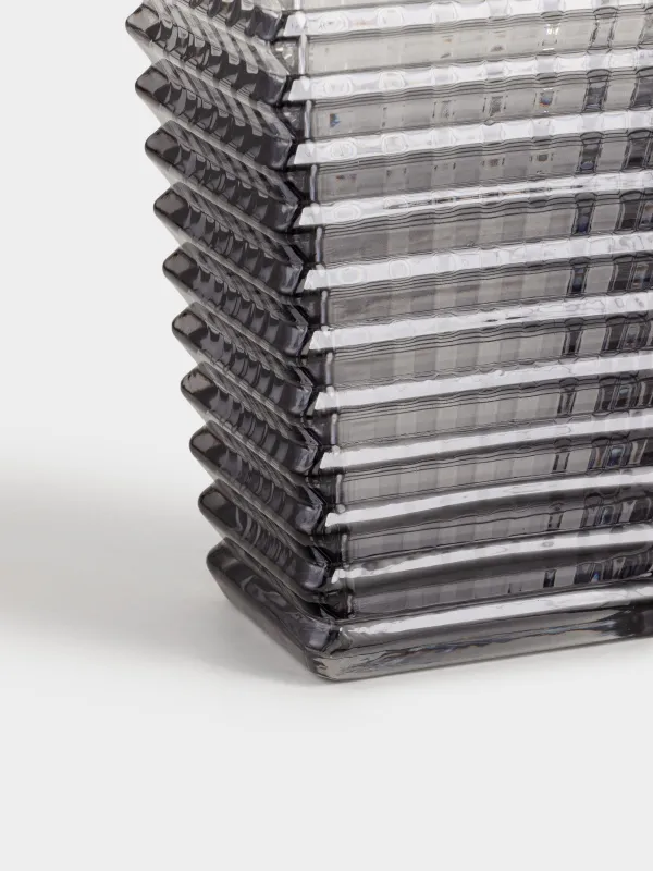 Гүл вазасы, 28 см, шыны Р, сұр градиент, Mosaic color, image-3