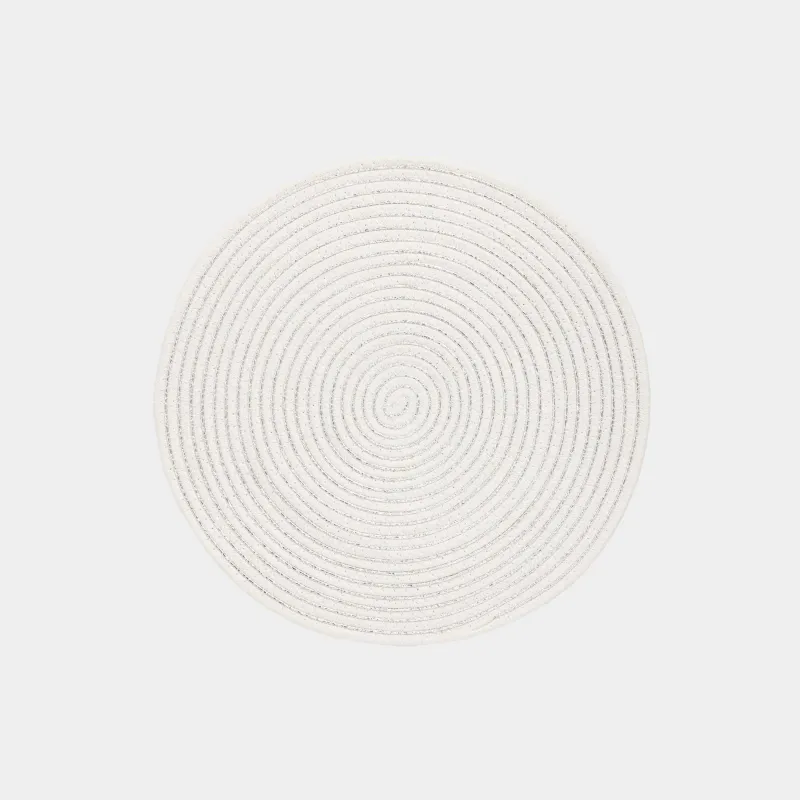 Салфетка под приборы, 38 см, полиэстер, круглая, белая, Ropes