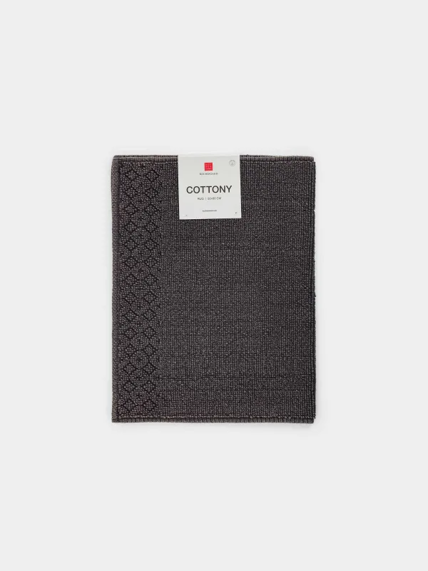 Кілемше, 50х80 см, мақта, қара сұр, Cottony, image-4