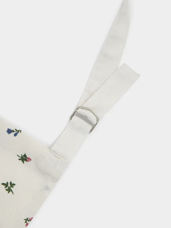 Алжапқыш-көйлек, 75х85 см, мақта, сарғылт-қоңыр, Гүлдер, El flora, image-4