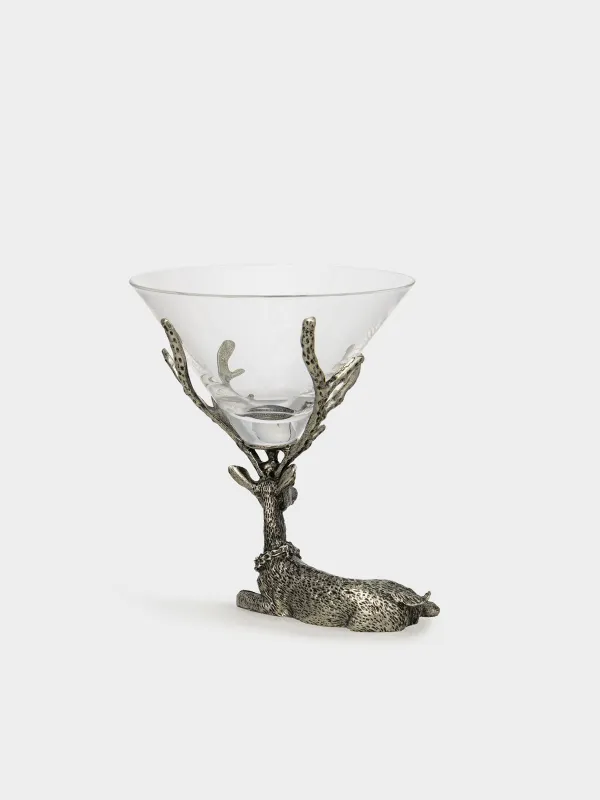 Бокал для мартини, 300 мл, стекло/металл, Серебристый олень, Arctic deer, image-2