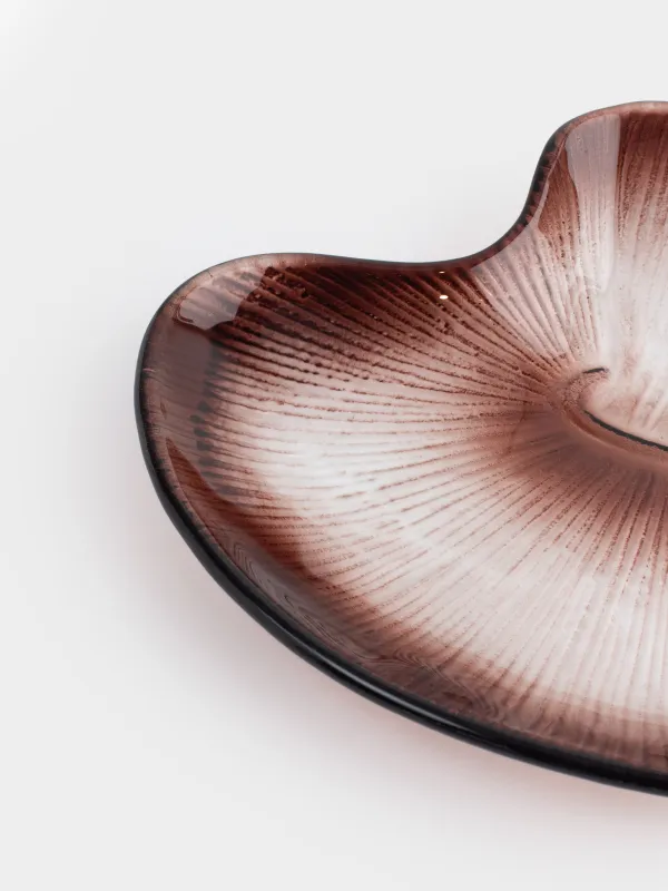 Сәндік ыдыс, 20х17х3 см, шыны, қоңыр, Саңырауқұлақ, Fungi, image-4