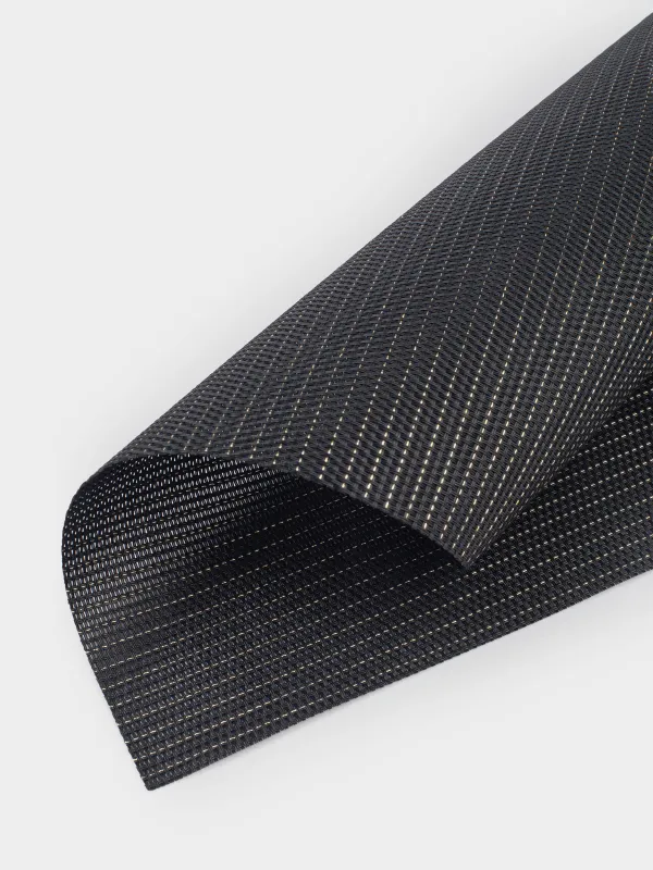 Аспап астындағы майлық, 30х45 см, ПВХ, тікбұрышты, қара, Алтын жіп, Solid, image-2