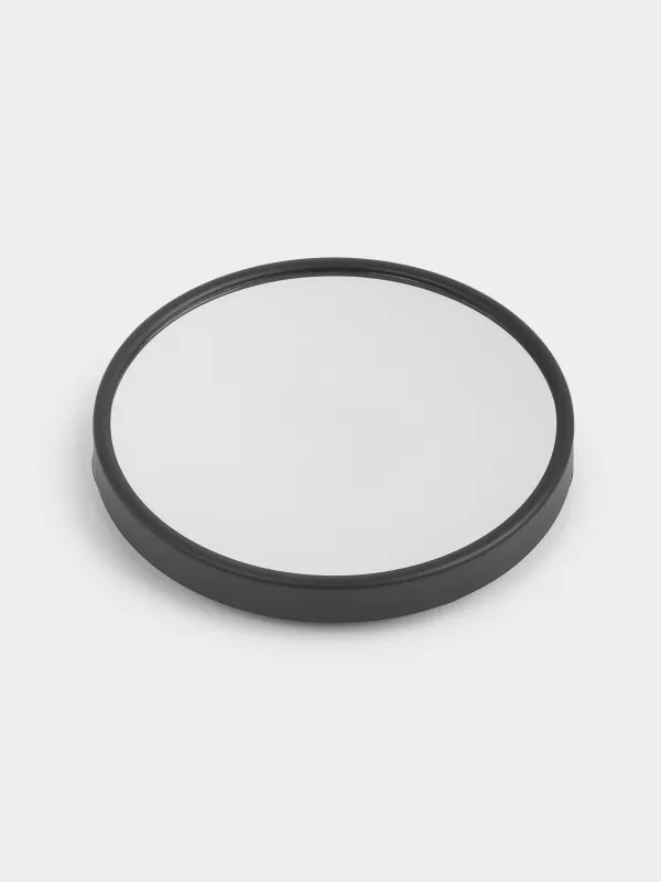 Ілулі айна, 13/11 см, үлкейткіш, жабысатын сорғыштары бар, пластик, дөңгелек, Қара, Mirror, image-3