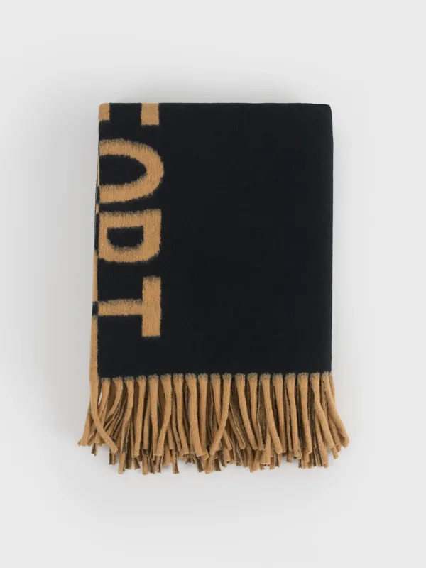 Жамылғы, 130х170 см, шашағы бар, полиэстер, сарғылт-қоңыр және қара, Comfort, Soft home, image-0