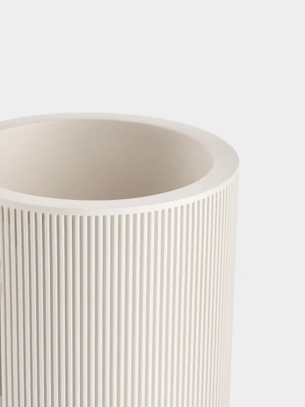 Стакан для ванной комнаты, 10 см, White stripes, image-1