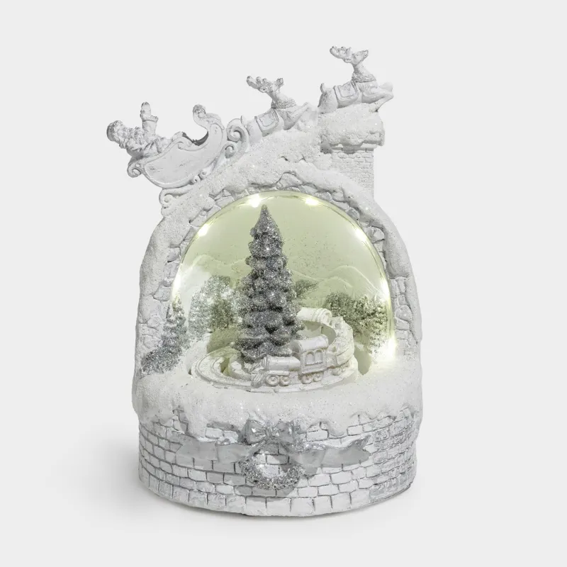 Статуэтка с подсветкой, 16x22 см, анимированная, полирезин/пластик, Елка, Christmas style