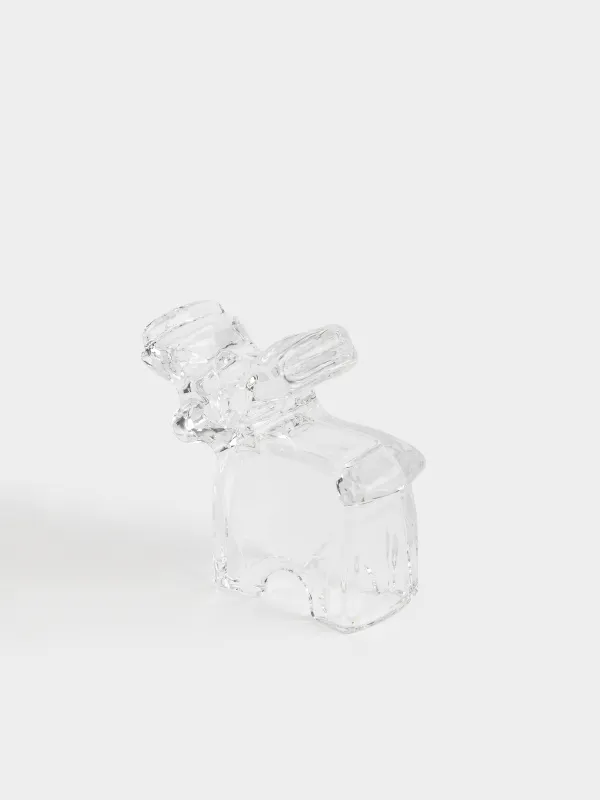 Шам ұстағыш, 10 см, жіңішке шамға арналған, шыны, қоңыр, Бұғы, Deer shape, image-2