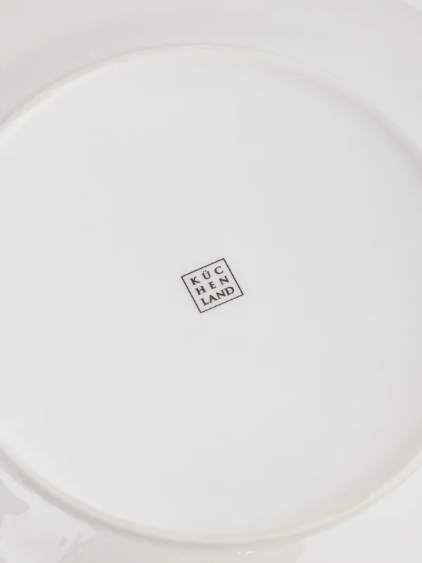 Түскі ас тәрелкесі, 27 см, 2 дана, фарфор P, ақ және сарғылт-қоңыр, Джунгли, тропикалық, image-5