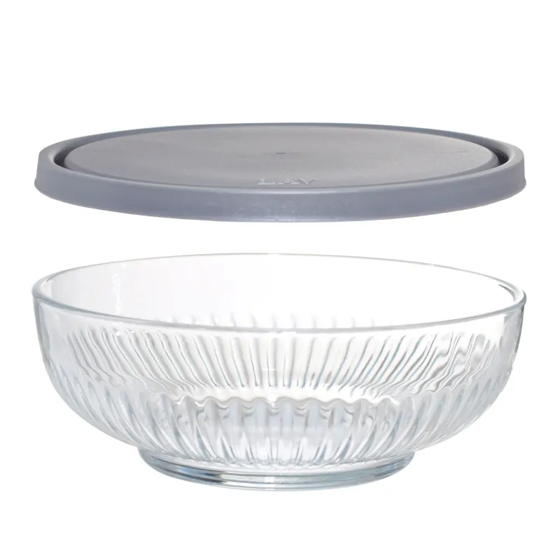 Салатник, 17х6 см, 800 мл, с крышкой, стекло Р/пластик, Madeira, image-1