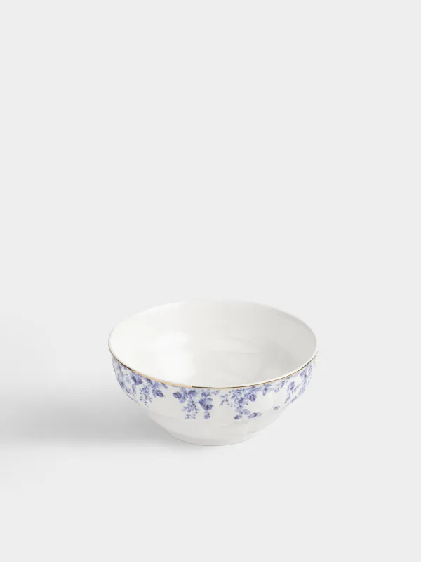 Салат ыдысы, 16х7 см, 720 мл, фарфор F, ақ, алтын жиектері бар, Гжель гүлдері, Tradition Easter, image-1