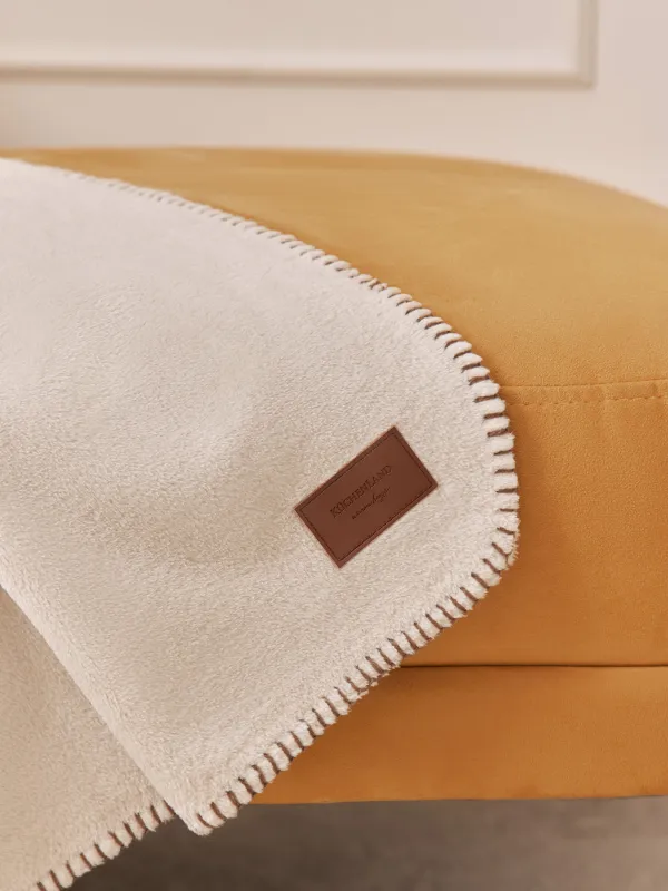 Жамылғы, 140х190 см, фланель, сүт түстес, Flannel, image-4