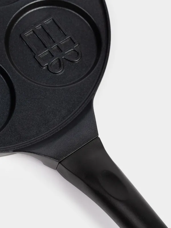 Сковорода для яиц и оладий, 21 см, 4 отд, с покрытием, алюминий, черная, Новогодние атрибуты, Action, image-2