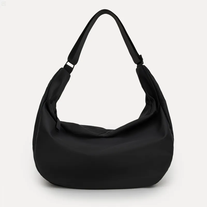 Сөмке, 24х40 см, реттелетін бауы бар, полиэстер, қара, Basic