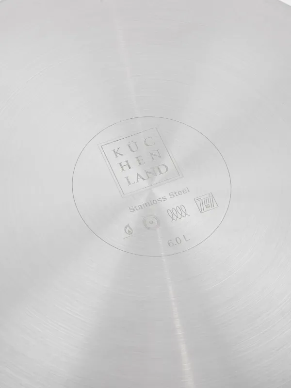 Таба, 24 см, 6 л, қақпағы бар, болат/шыны, Egoist lite, image-5