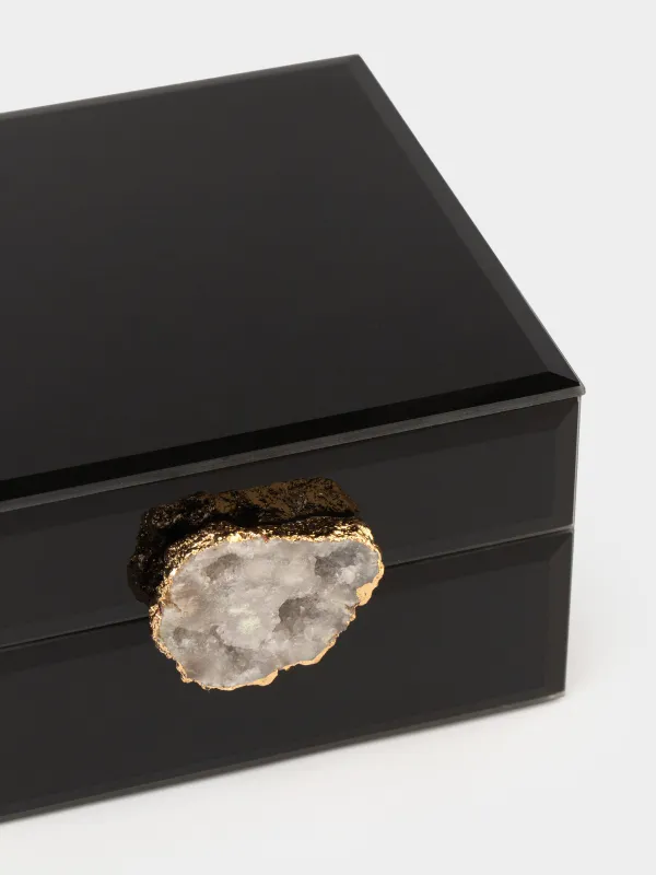 Шкатулка для украшений, черная, Glossy black, image-5