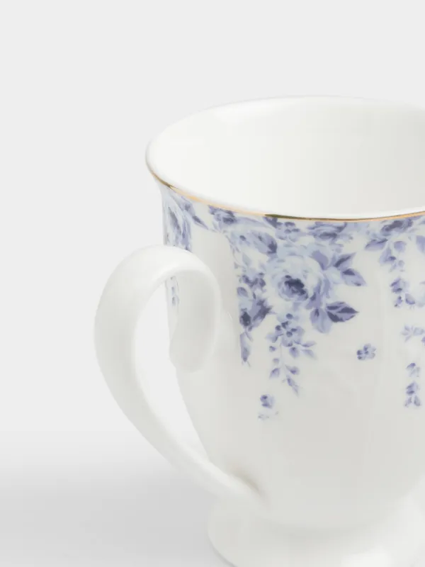 Саптыаяқ, 330 мл, фарфор F, ақ, алтын жиегі бар, Гжель гүлдері, Tradition Easter, image-3