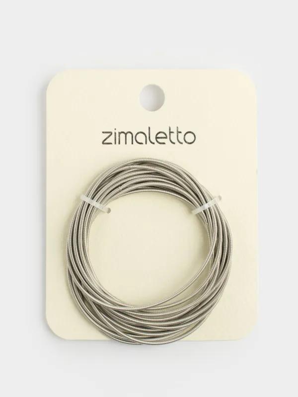 Білезіктер жинағы, 8 см, 12 дана, металл, күміс, сақиналар, зергерлік бұйымдар, image-3