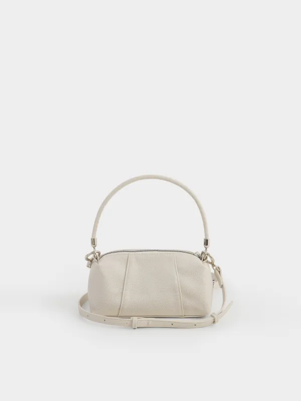 Сумка женская, 20х11 см, с ручкой, полиуретан, молочная, Memo, image-0