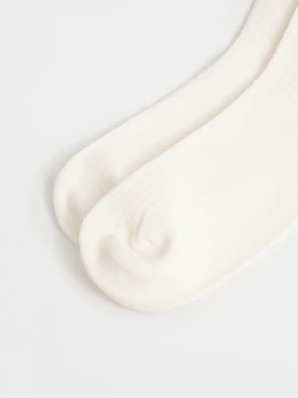 Носки в рубчик, молочные, Rubchik font, image-3