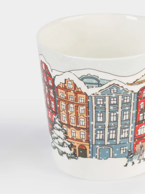 Кружка, 450 мл, Город в снегу, House built, image-2