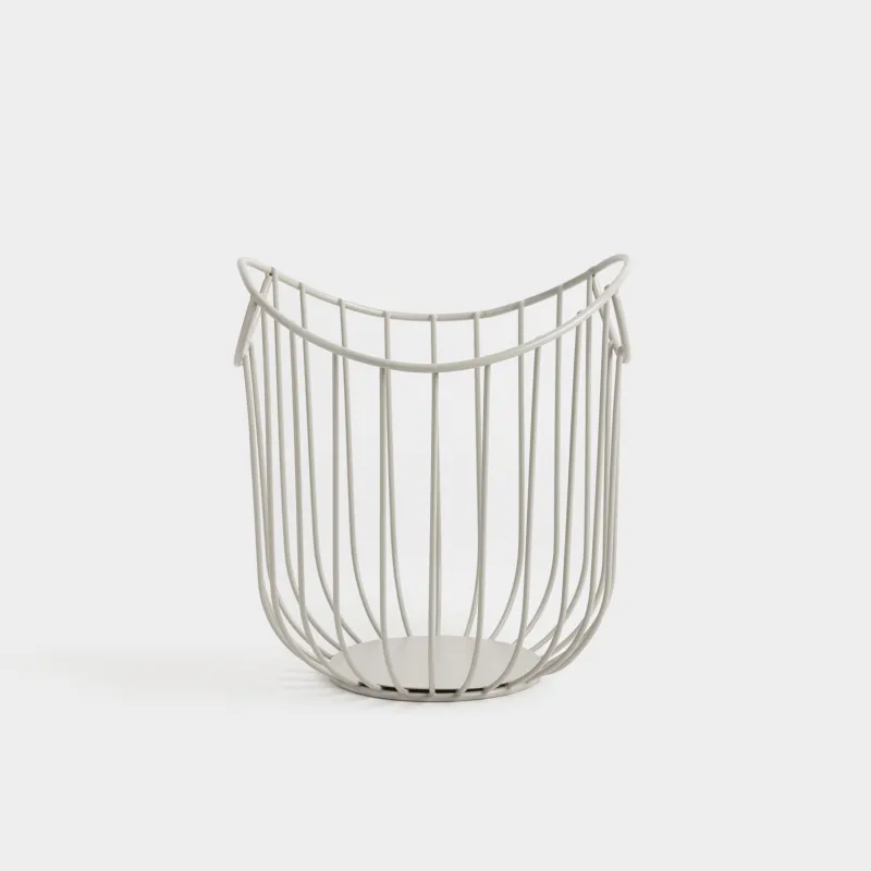 Жеміс себеті, 18х20 см, металл, сұр және сарғылт-қоңыр, Twist beige