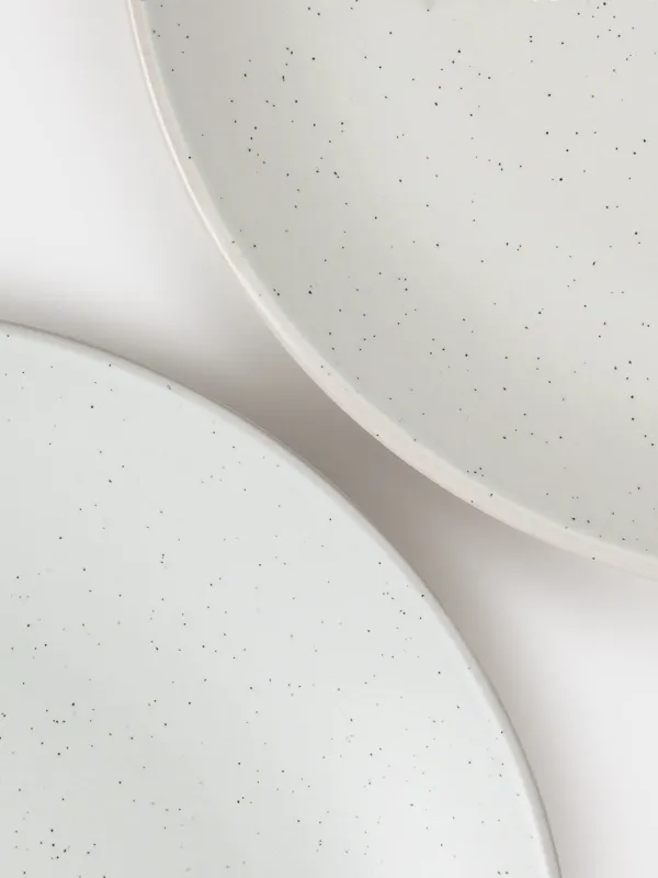 Тіскебасар тәрелкесі, 21 см, 2 дана, керамика, сүт түстес, дақты, Particle, image-4