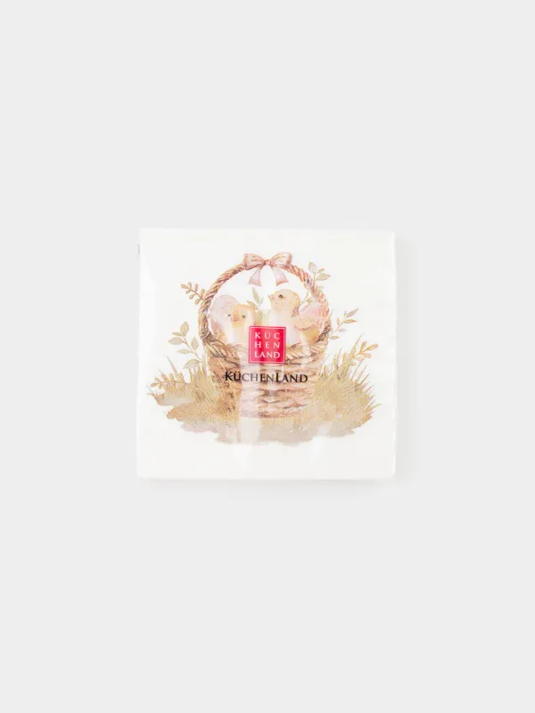 Салфетки бумажные, 21х21 см, 20 шт, Цыпленок, Easter, image-4