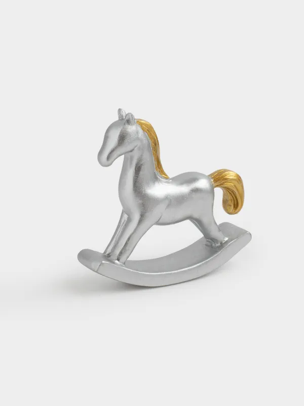 Статуэтка, 8 см, Лошадка-качалка, Horse silver, image-2