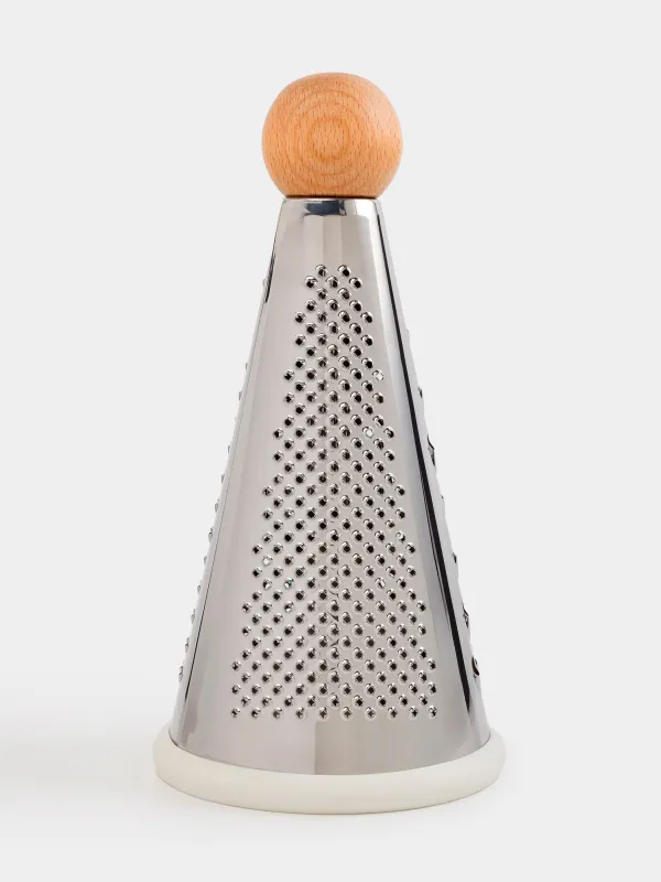 Терка, 20 см, сталь/дерево, круглая, бежевая, Wood kitchen, image-2