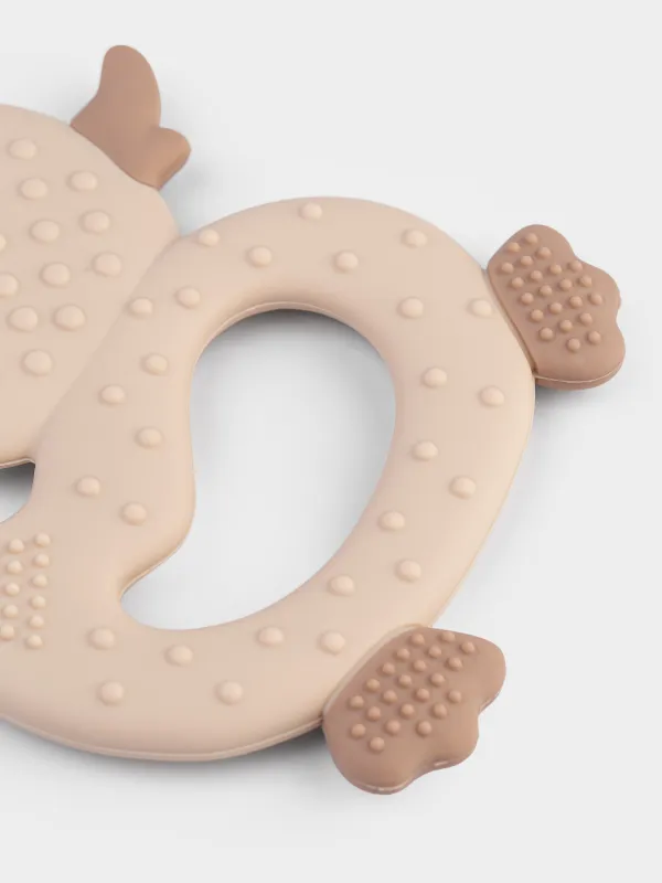 Игрушка-прорезыватель, 9х10 см, силикон, бежевая, Утенок, Kiddy, image-1