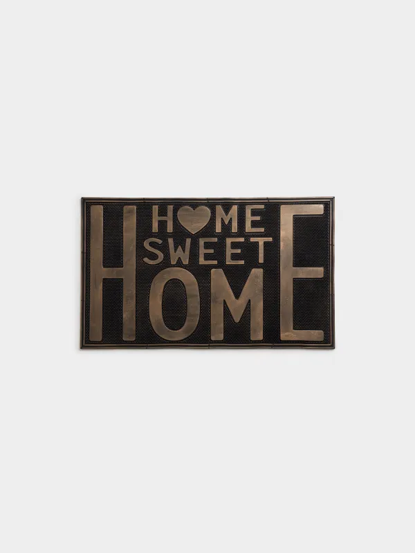 Есік төсеніші, 45х75 см, резеңке, қола қара, Sweet home, Home deco, image-0