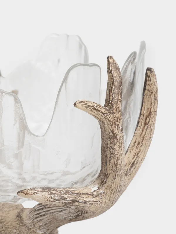 Ваза для фруктов, 27х17х23 см, на ножке, полирезин, цвет, Олень, Arctic deer, image-5