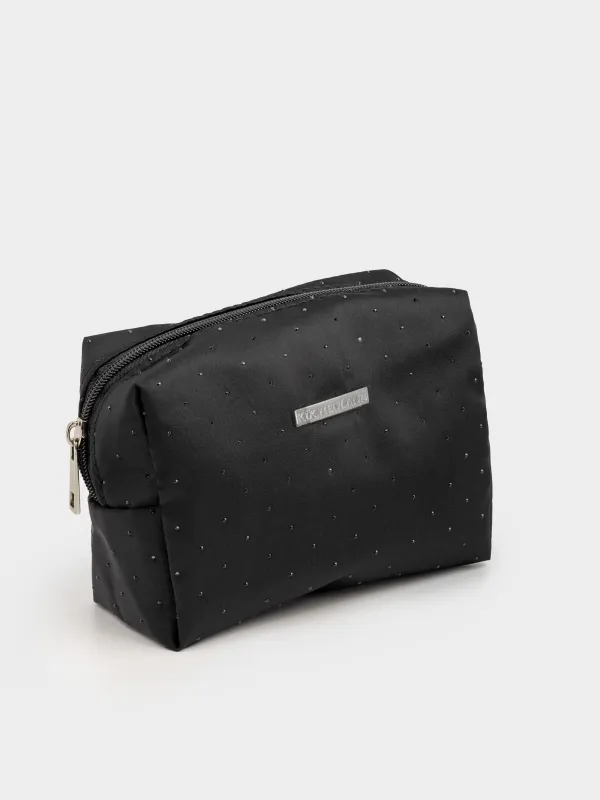 Косметичка, 17х13 см, нейлон, черная, Force night, image-1